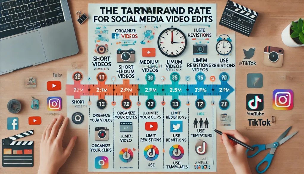 turnaround rate for social media video edits