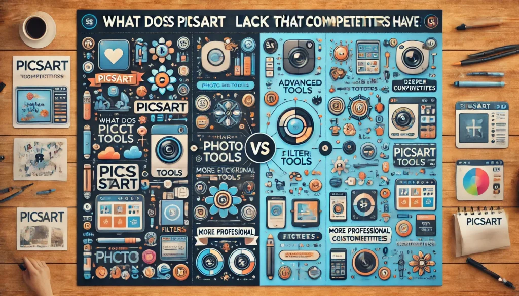 what does picsart lack that compeittors have